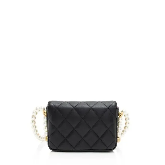 Chanel Lambskin About Pearls Chain Mini Bag